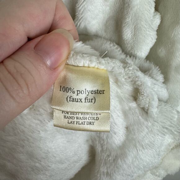 Dylan Womens Polka Dots Faux Fur Pullover in White Sz M | Comfy Cozy Casual Soft - Picture 10 of 15